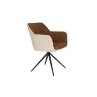 Housecraft Living Daley Eetkamerstoelen Beige|Bruin - Set van 2