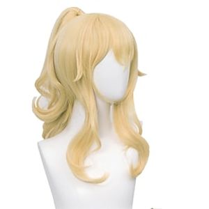 golvende blonde paardenstaart pruik voor jean cosplay game prinses gouden anime haar pruiken met staartjes pony halloween pruiken Lightinthebox