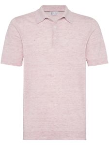 Brunello Cucinelli t-shirt à col nervuré - Rose