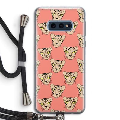 Tijger: Samsung Galaxy S10e Transparant Hoesje met koord