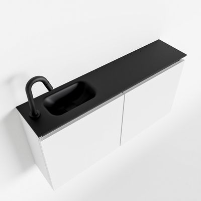 Toiletmeubel Mondiaz Ture | 100 cm | Meubelkleur Talc | Eden wastafel Urban Links | 1 kraangat