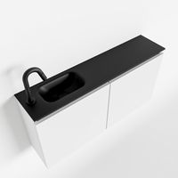 Toiletmeubel Mondiaz Ture | 100 cm | Meubelkleur Talc | Eden wastafel Urban Links | 1 kraangat