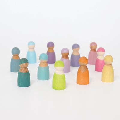 Grimm's Regenboog Vriendjes Pastel | 12 stuks