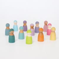 Grimm's Regenboog Vriendjes Pastel | 12 stuks