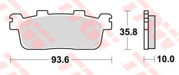 TRW Brake pad mcb 821 organic standard