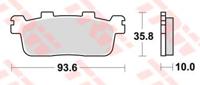 TRW Brake pad mcb 821 organic standard