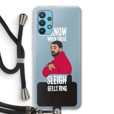 Sleigh Bells Ring: Samsung Galaxy A32 4G Transparant Hoesje met koord