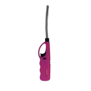 Lange flexibele BBQ/keuken/gas/haard aansteker - roze - 27 cm   -