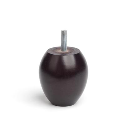 Voeten Rei 457 Rond Hout Donkerbruin Klassiek (Ø 6,5 x 7 cm)