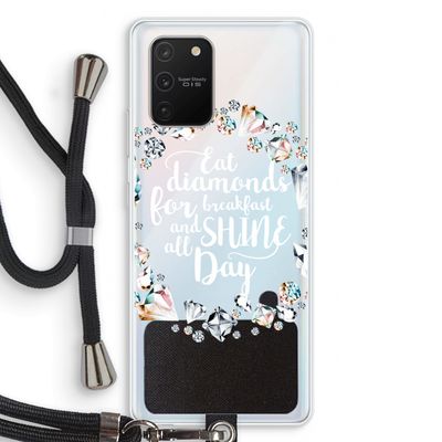 Diamonds: Samsung Galaxy S10 Lite Transparant Hoesje met koord