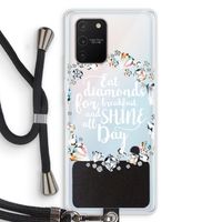 Diamonds: Samsung Galaxy S10 Lite Transparant Hoesje met koord