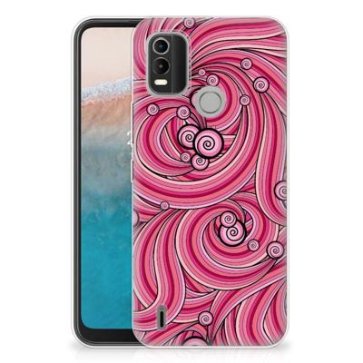 Nokia C21 Plus | Hoesje maken | Swirl Pink