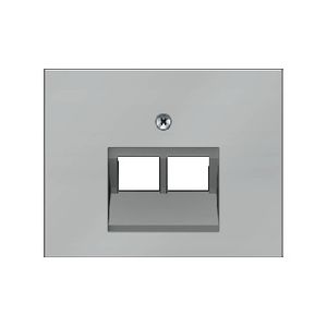 Centraalplaat UAE doos 2 x RJ45 Berker K1 K5 edelstaal RVS 14097004