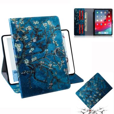 Abrikoos bloesem patroon horizontale Flip lederen case voor iPad Pro 11 inch (2018) met houder & Card slot & portemonnee