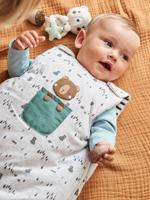 Mouwloos slaapzakje GREEN FOREST Oeko-Tex® gechineerd beige