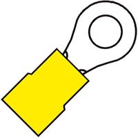 Geïsoleerde Ringkabelschoen M4 voor draad 4,0-6,0 mm2 100 stuks klemko 101100