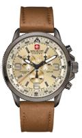 Horlogeband Swiss Military Hanowa 06-4224.30.002 Leder Lichtbruin 22mm