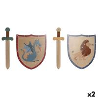 Speelzwaard Home ESPRIT 28 x 0,5 x 33,5 cm (2 Stuks)