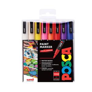 Uni posca stiften standard colors pc3m 0.9-1.3 mm lijn 16 stuks