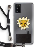 Kleine leeuw: Samsung Galaxy A41 Transparant Hoesje met koord