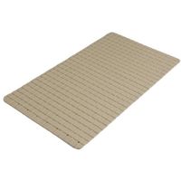 Urban Living Badkamer/douche anti slip mat - rubber - voor op de vloer - beige - 39 x 69 cm   - - thumbnail