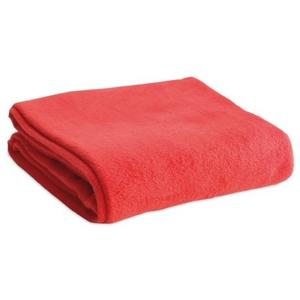 Fleece deken/plaid - rood - 120 x 150 cm - Polyester fleece - 180 gram - lekker warm kleedje