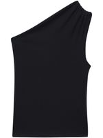 ANINE BING Camila one-shoulder ribbed top - Noir - thumbnail