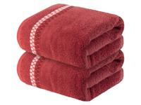 LIVARNO home 2 handdoeken (Rood)
