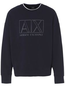 Armani Exchange sweat en coton à logo imprimé - Noir