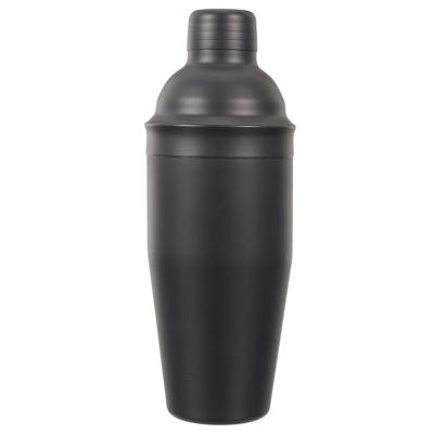 Cocktails shaker van stijlvol metaal - 620 ml - zwart - RVS - Cocktails maken - 8 x 22 cm