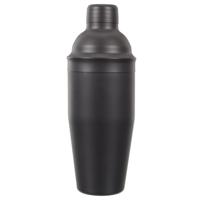 Cocktails shaker van stijlvol metaal - 620 ml - zwart - RVS - Cocktails maken - 8 x 22 cm