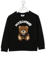 Moschino Kids sweat en coton à logo imprimé - Noir