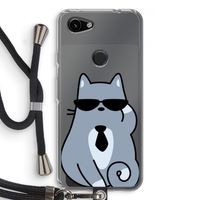 Cool cat: Pixel 3a Transparant Hoesje met koord