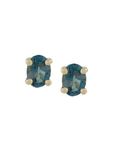 Wouters & Hendrix Gold puces d'oreilles Charleston Chapters en or jaune 18ct ornées de topaze - Bleu