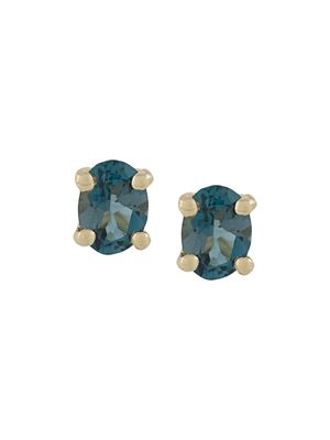 Wouters & Hendrix Gold puces d'oreilles Charleston Chapters en or jaune 18ct ornées de topaze - Bleu