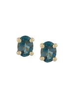Wouters & Hendrix Gold puces d'oreilles Charleston Chapters en or jaune 18ct ornées de topaze - Bleu