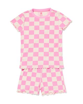 HEMA Kindershortama rib ruiten paars (paars)