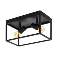 Eglo Zwarte plafondlampSilentina 2-lichts - 98332