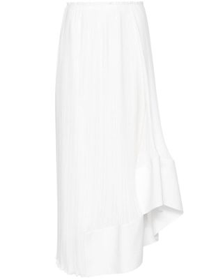 Lanvin jupe mi-longue à design plissé - Noir