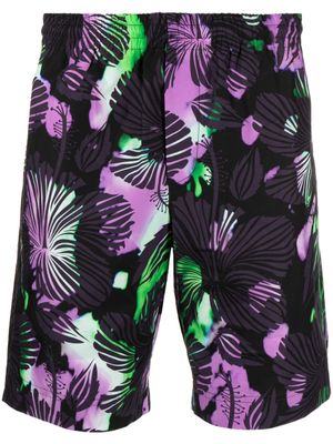 MSGM bermuda e ncoton à motif abstrait - Noir