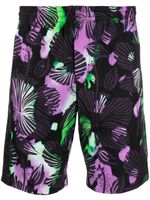 MSGM bermuda e ncoton à motif abstrait - Noir MSGM bermuda e ncoton à motif abstrait - Noir