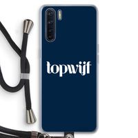 Topwijf Navy: Oppo A91 Transparant Hoesje met koord