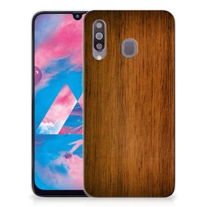 Samsung Galaxy M30 Bumper Hoesje Donker Hout