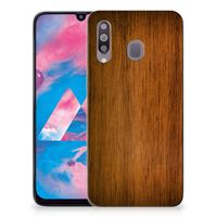 Samsung Galaxy M30 Bumper Hoesje Donker Hout