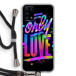 Only Love: Samsung Galaxy M31 Transparant Hoesje met koord