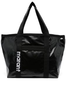 ISABEL MARANT Darwen logo-embroidered tote bag - Noir