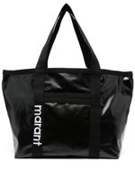 ISABEL MARANT Darwen logo-embroidered tote bag - Noir