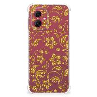 Motorola Moto G55 Case Gouden Bloemen