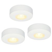 HOFTRONIC™ Set van 3 LED Opbouwspots Pavo wit 3 Watt 2700K 300lm Ultra dun 23 mm