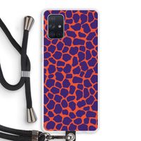 Purple Giraffe: Samsung Galaxy A71 Transparant Hoesje met koord